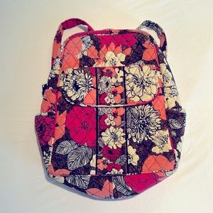 VERA BRADLEY Pink & Cream Floral Small Backpack